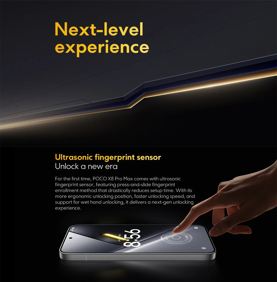 Global Version POCO X8 Pro Max 8500mAh 1.5K 120Hz Ultra-Bright  AMOLED Display 6.83'' Smartphone  Dimensity 9500s