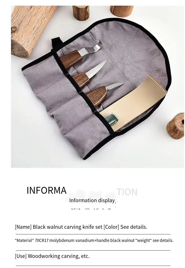 1 Set Wood Carving Tools Chisel Woodworking Cutter Hand Tool Set Wood Carving Knife DIY Peeling Woodcarving Gloves