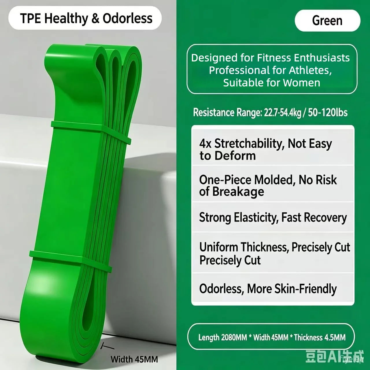 TPE Resistance Bands 6 Levels Different Strength Elastic Exercise Bands for Pull Up Assist, Yoga, Pilates, Physical Therapy, Bod