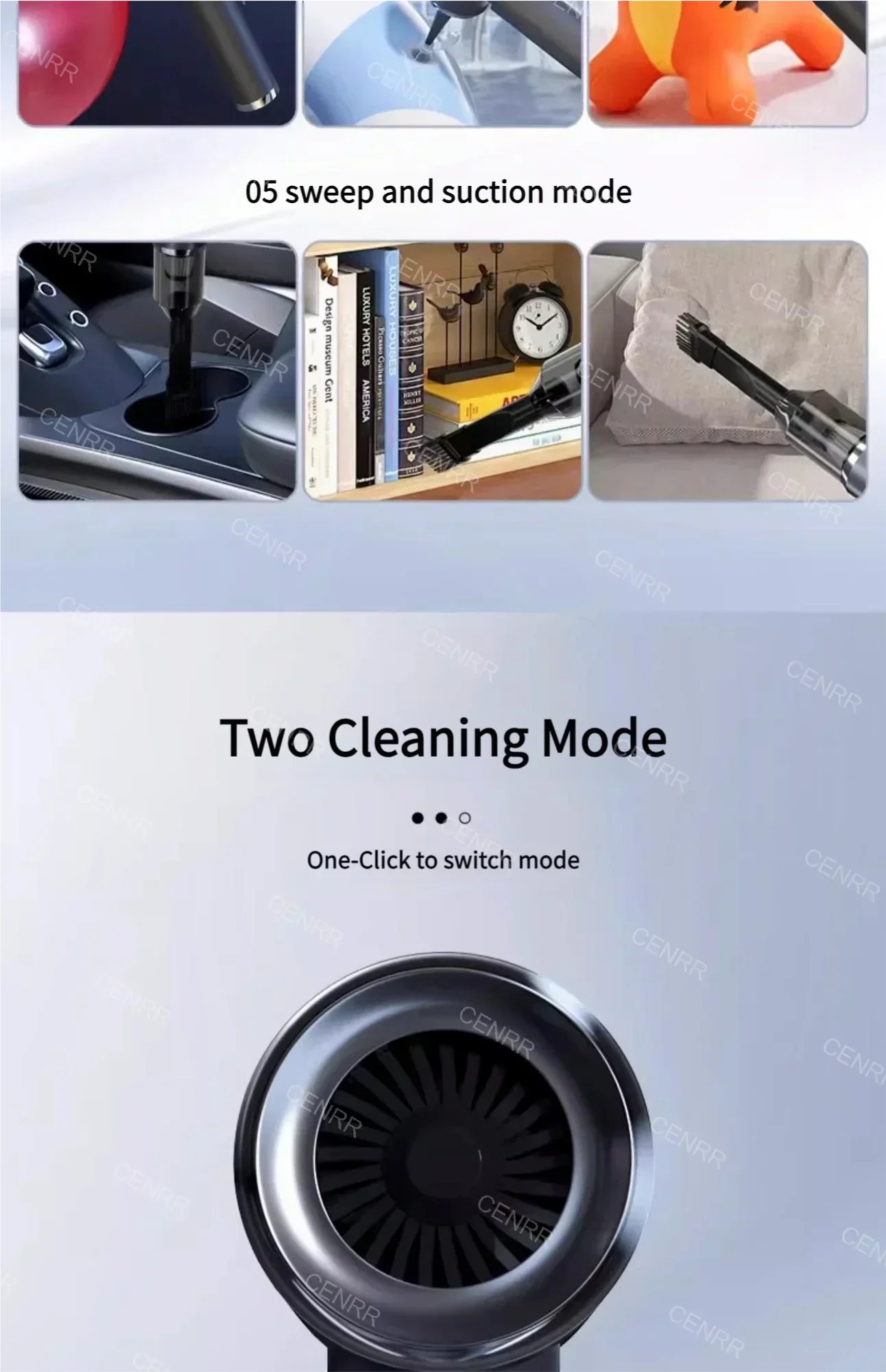 CENRR 210000PA Car Vacuum Cleaner High Suction Wireless Vacuum Cleaner Cordless Vacuum Cleaner for Car Cleaning Machine
