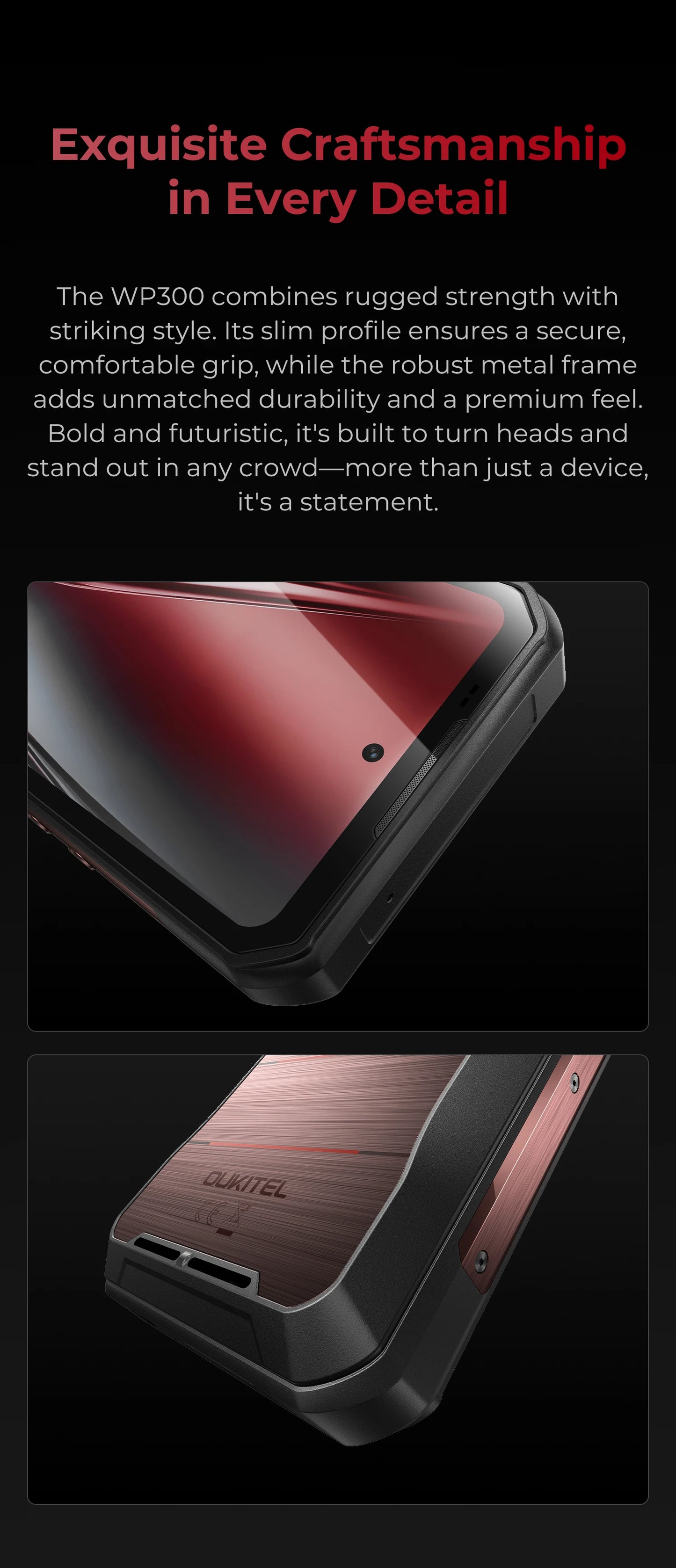 2025 NEW Oukitel WP300 Rugged Phone 6.78" FHD 120Hz Telephone Portable 36GB (12+24) GB+512GB 16000mAh Smartphone 5G Android 15