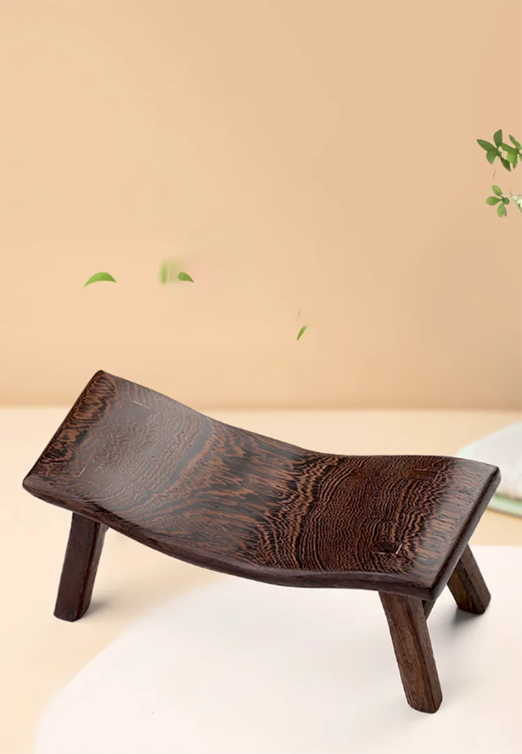 Chicken Wing Wooden Footstool, Cervical Vertebra Pillow, Solid Wood Footstool, Cool Red Rose Pear Hardwood, Multi-functional Sle