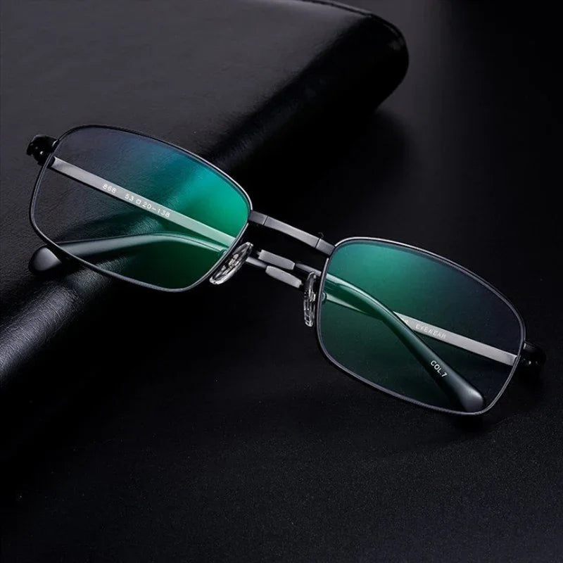 Intelligent Anti Blue Light Hyperopia Eyewear Photochromic Folding Presbyopic Glasses Progressive MultiFocus Reading Eyeglasses