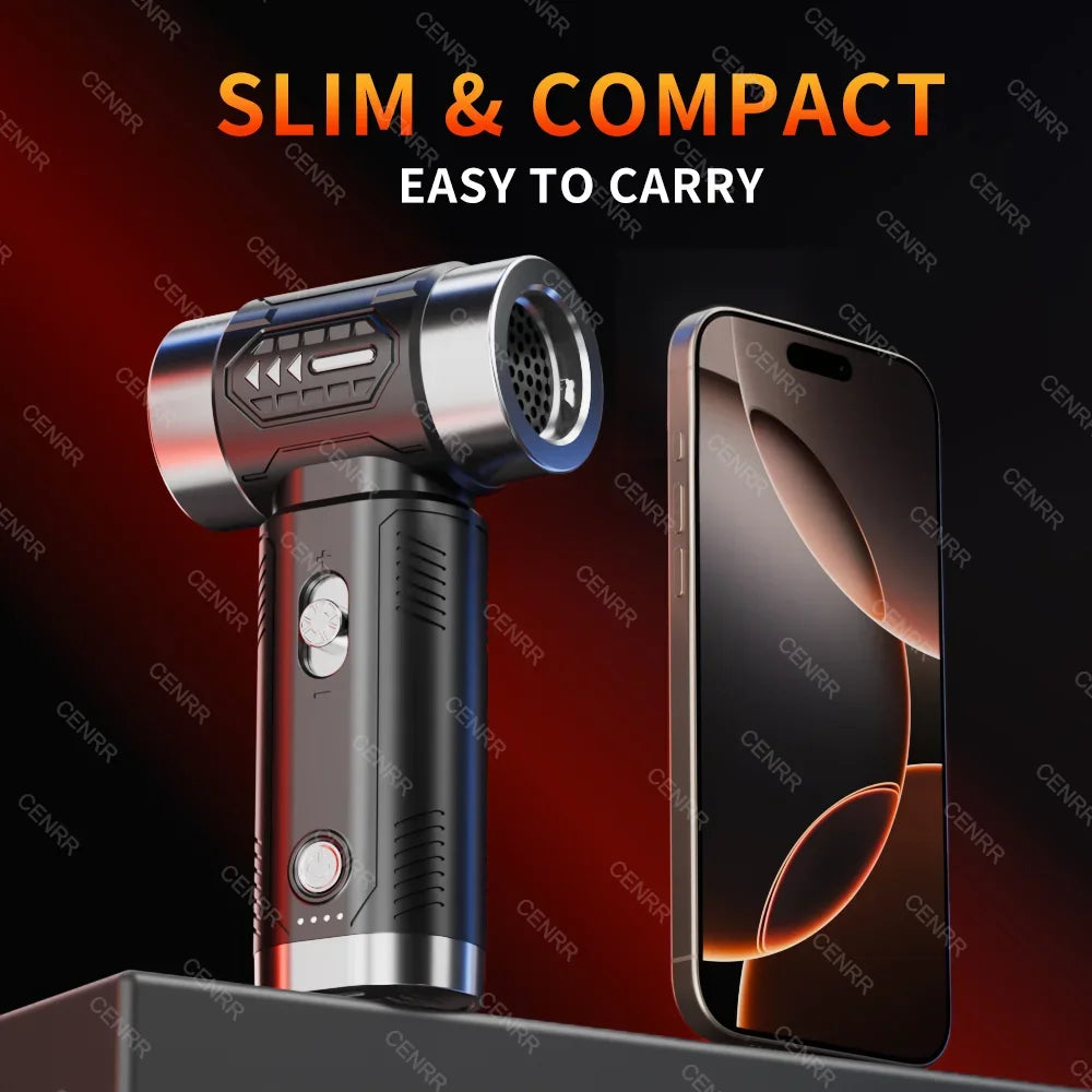 Turbo Jet Blower Powerful Air Blower Brushless Motor Turbo Fan Wind Speed Portable Dust Blower Electric Dryer Car Vacuum Cleaner