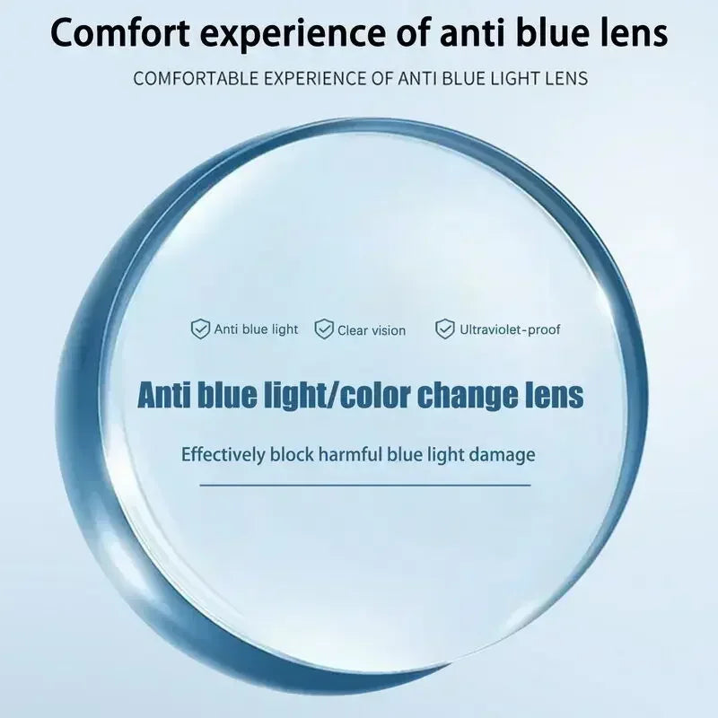 Color Changing Multifocal Reading Glasses Outdoor Anti Slip Anti Blue Light Presbyopia Eyewear Photochromic Multifocal Glasses