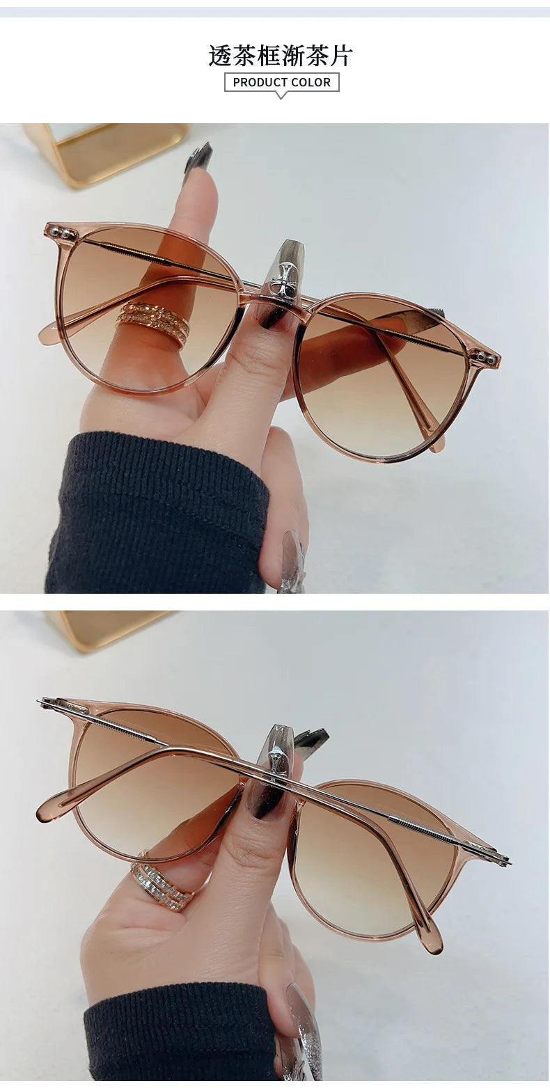 New Round Vintage Sunglasses Women Retro Luxury Designer Sun Glasses For Women's Sunglass Oculos De Sol Shades UV