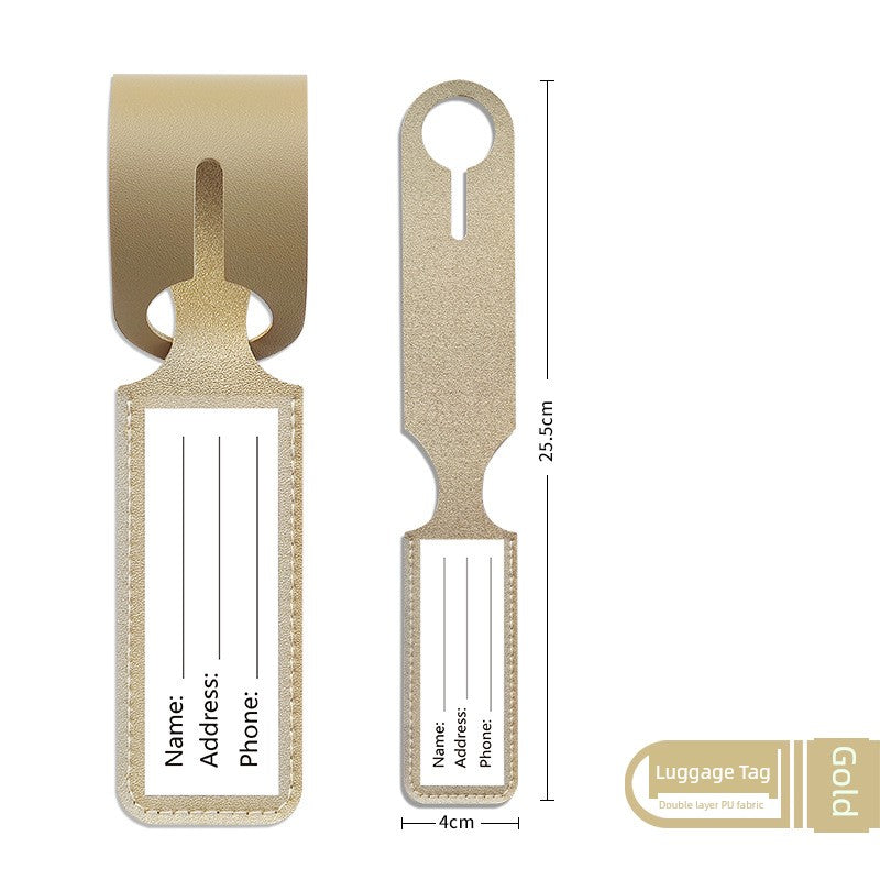All-in-One Thickened Pu Luggage Tag Bags Anti-Lost Consignment Listing Signboard Travel Tag Printed Custom Logo