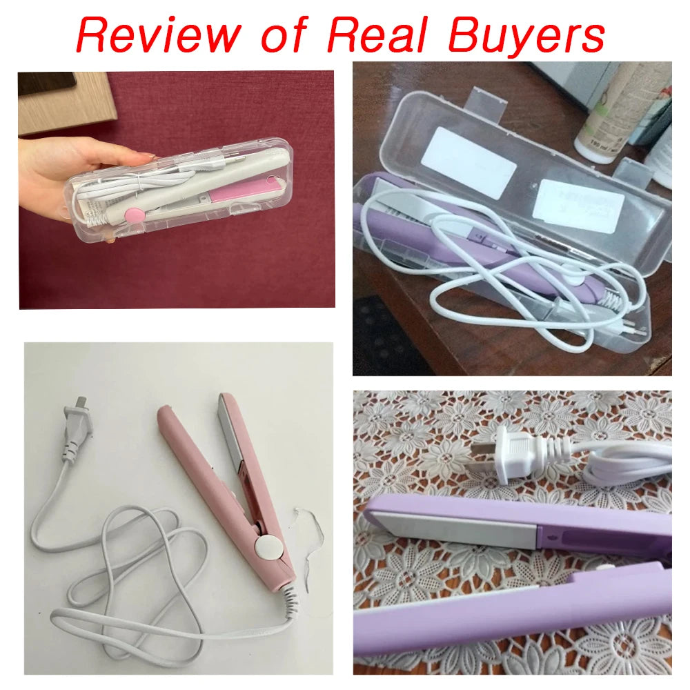 New Mini Hair Straightener Flat Iron Ceramic Curling Iron Short Hair Portable Dual-Use Curler Hair Styling Care For Traveling