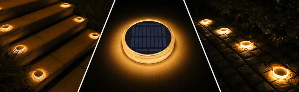 24LED Solar Garden Light Outdoor Solar Lighting Solar Deck Light Step Lights Stair Light Waterproof Lawn Lamps Underground Light