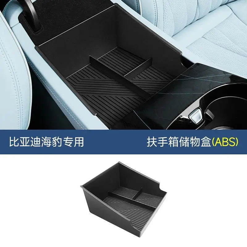 Car Organizer Box for BYD Seal Atto 4 EV 2022~2024 2023 Holder Sundries Packing Central Armrest Control Storage Tray Accessories