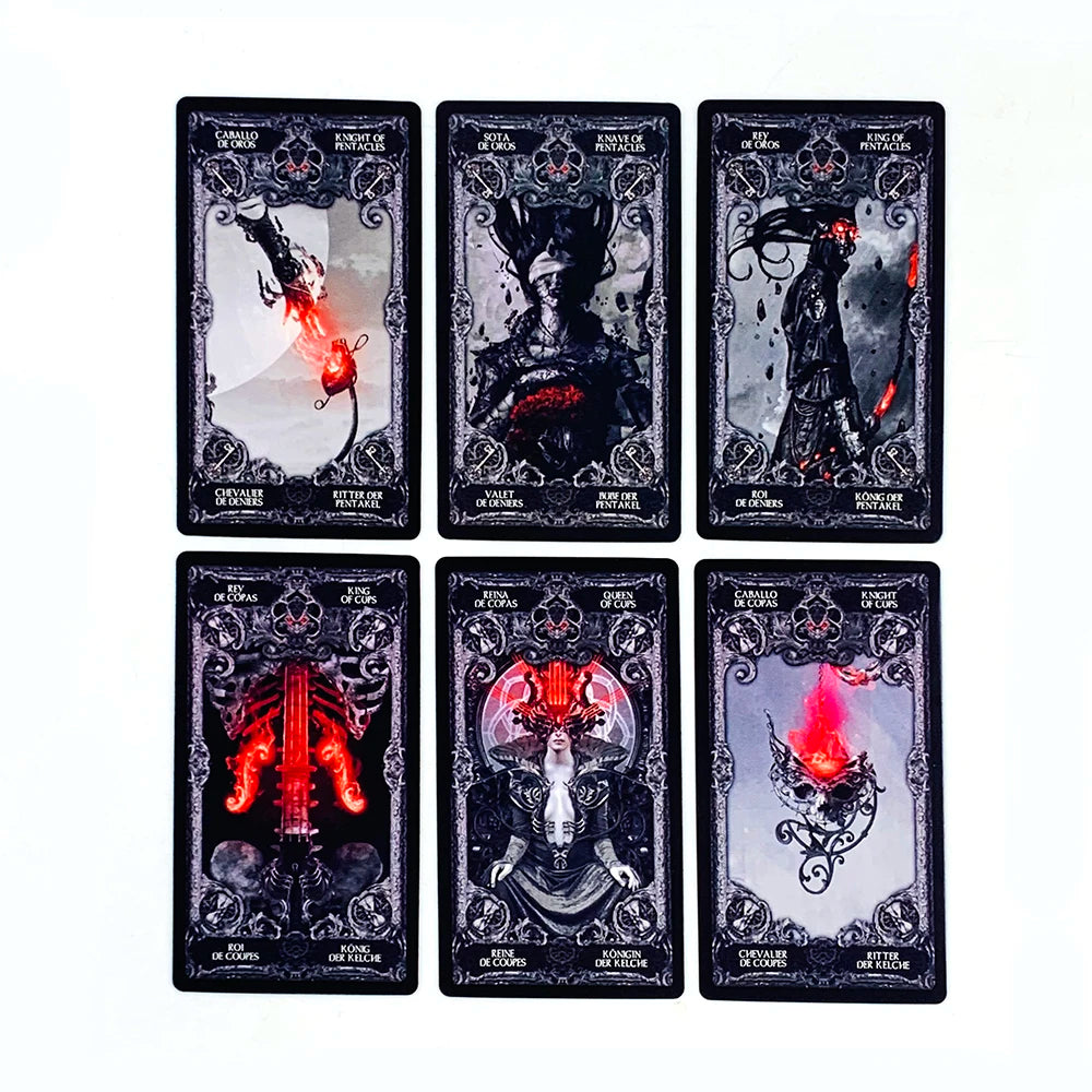 XIII Dark Tarot Cards Deck Board Game Mysterious Divination Edition Borad Playing Games，Holiday Games Leisure Party Card Game