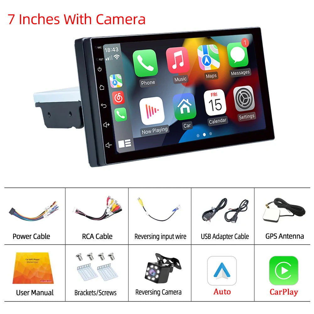 7"/9" 1 DIN Android 11 Car Radio Stereo Multimedia Video Universal Player 2G 32G WIFI GPS Bluetooth Mirror Link