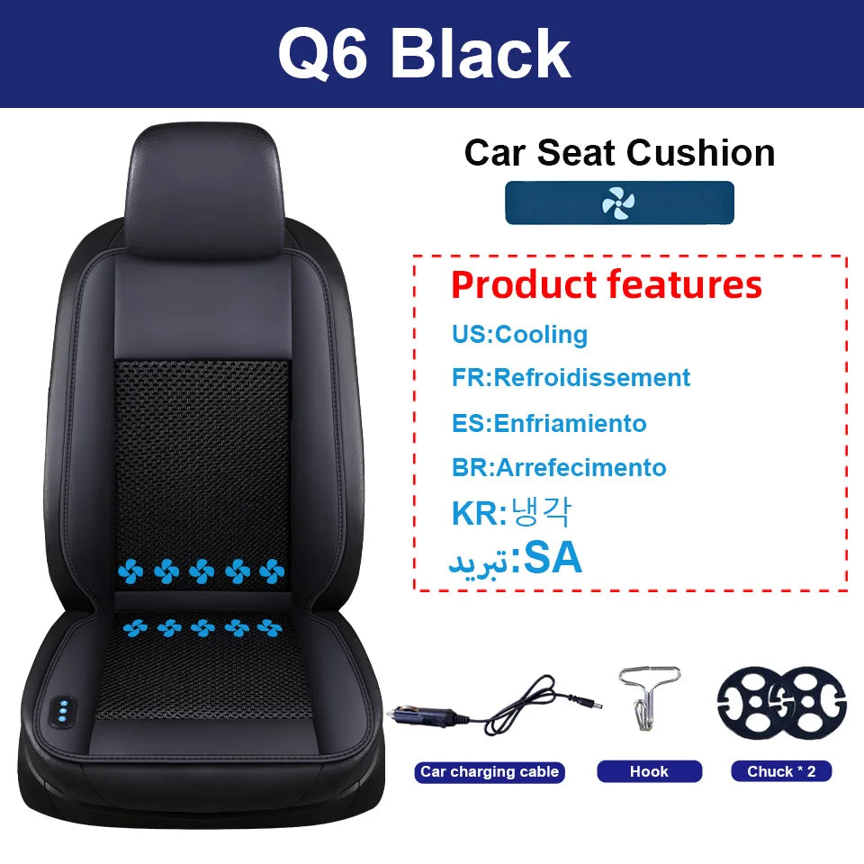 10 Hidden Fans 3 In1 Car Seat Cover Cooling Heating Massage Multi-Functional Seat Car Cool Air Seat Cushion Fast Blow Seat Cover