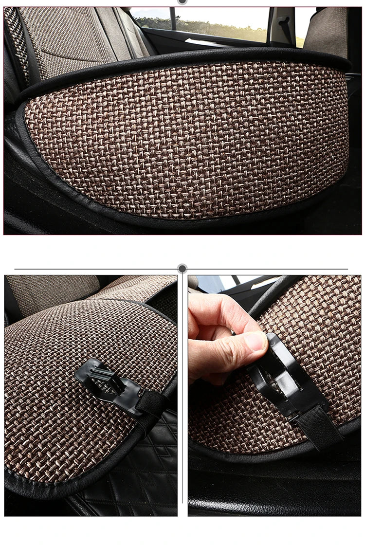 Universal Flax Car Seat Cover For Suzuki Grand Vitara SX4 Swift Ignis Auto Accessories Interior Breathable Protector Pads 차량용품