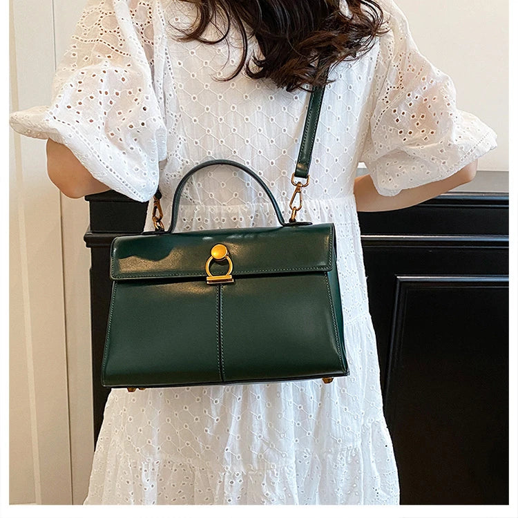 2025 New Classic Style Solid PU Square Shoulder & Crossbody Bags High Quality Sense of Luxury Simple Commute Handbags for Women