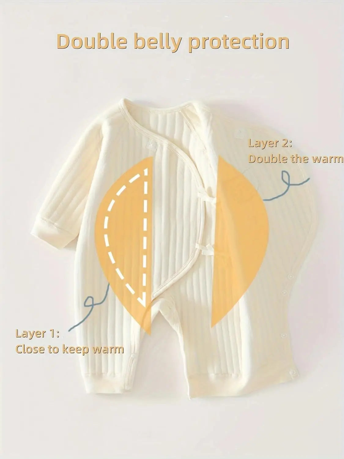 Boys Girls Bodysuit Newborn Winter Onesie Clothes Cotton Toddler Home Wear  0-6M Thickened Spring and Autumn Clothing