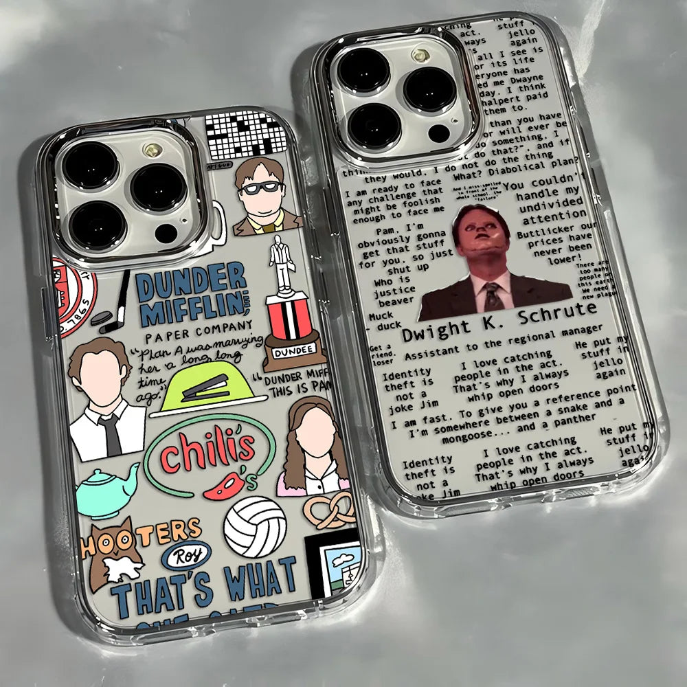 The office Tv Show Hot  Phone Case For iPhone 17 16e 16 15 14 13 12 11 mini Pro Max X XR XSMAX 8 Air Plus Transparent Soft Cover