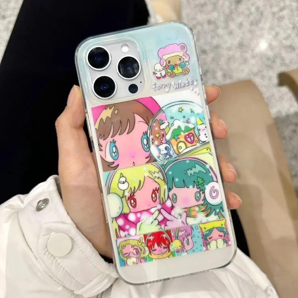 Kawaii red haired girl Phone Case for iPhone 17e 17 16e 16 15 14 13 12 11 Pro Max X XR XSMax Air Plus Feather Texture Back Cover