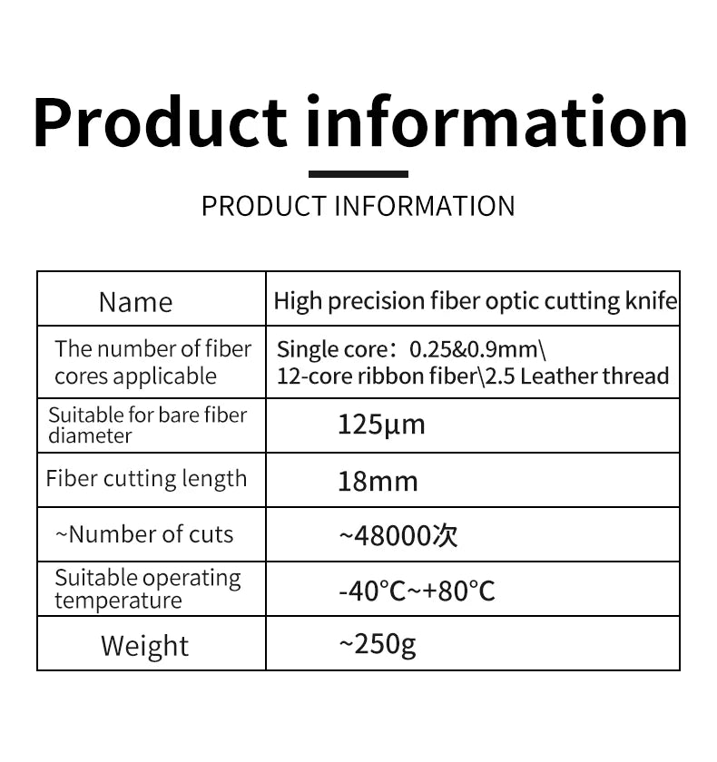 Fiber cleaver M9 Cable Cutting Knife FTTT Fiber Optic Knife Tools cutter High Precision Cleavers 16 surface blade