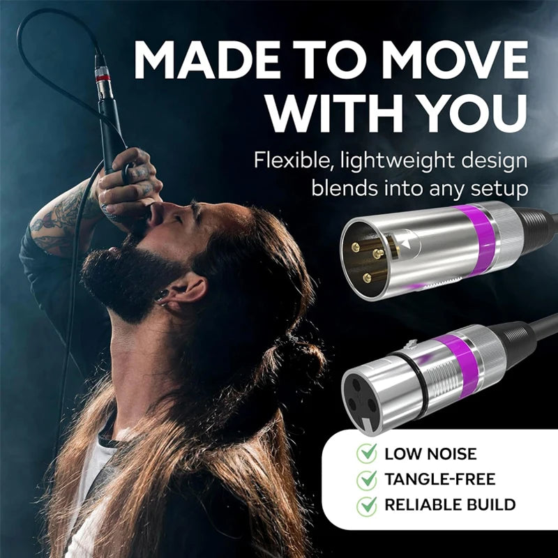 XLR Male to XLR Female Cable Professional Microphone Extension Cable For Recording Mixer Balanced Speaker XLR 3Pin Audio Lines