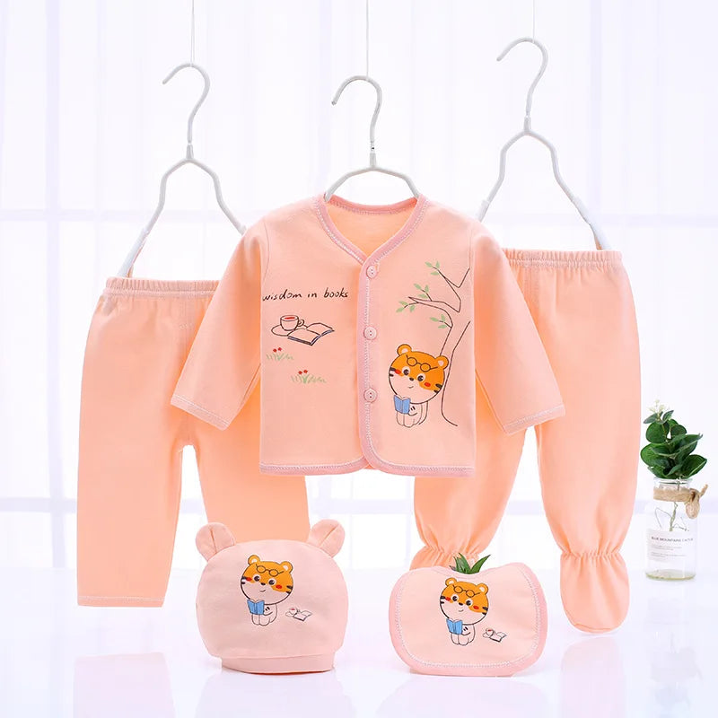 5PCS Newborn Girl Clothes Set New Born Going Home Clothes 0 3 Months Baby Clothing New Born Cotton Underwear Set