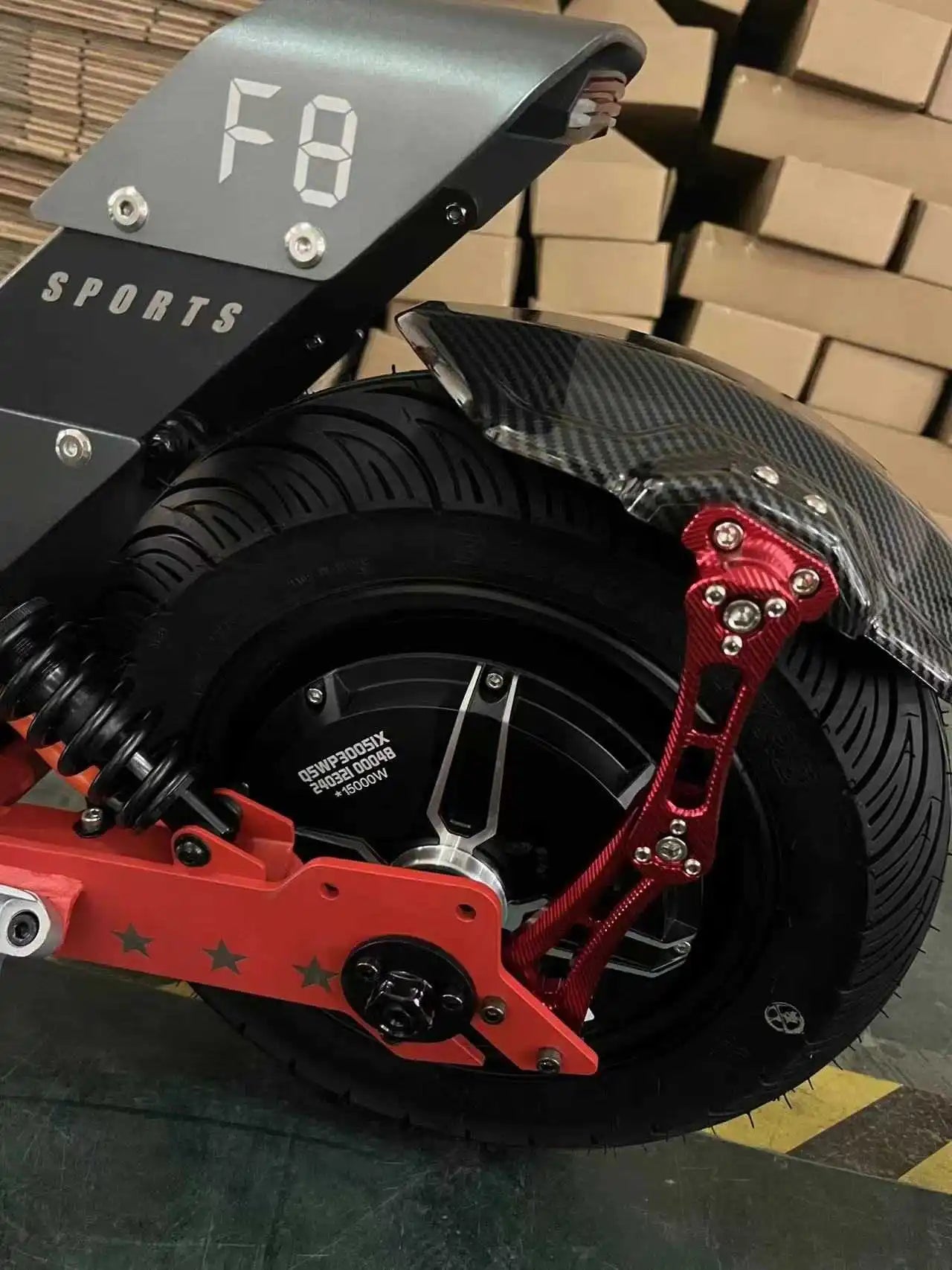 Racing Electric Scooter 72v 15000w QS Motor 16inch Tyre Fast Speed 110-140KMH Battery 50-60ah Range 120-180KM Electric Scooter