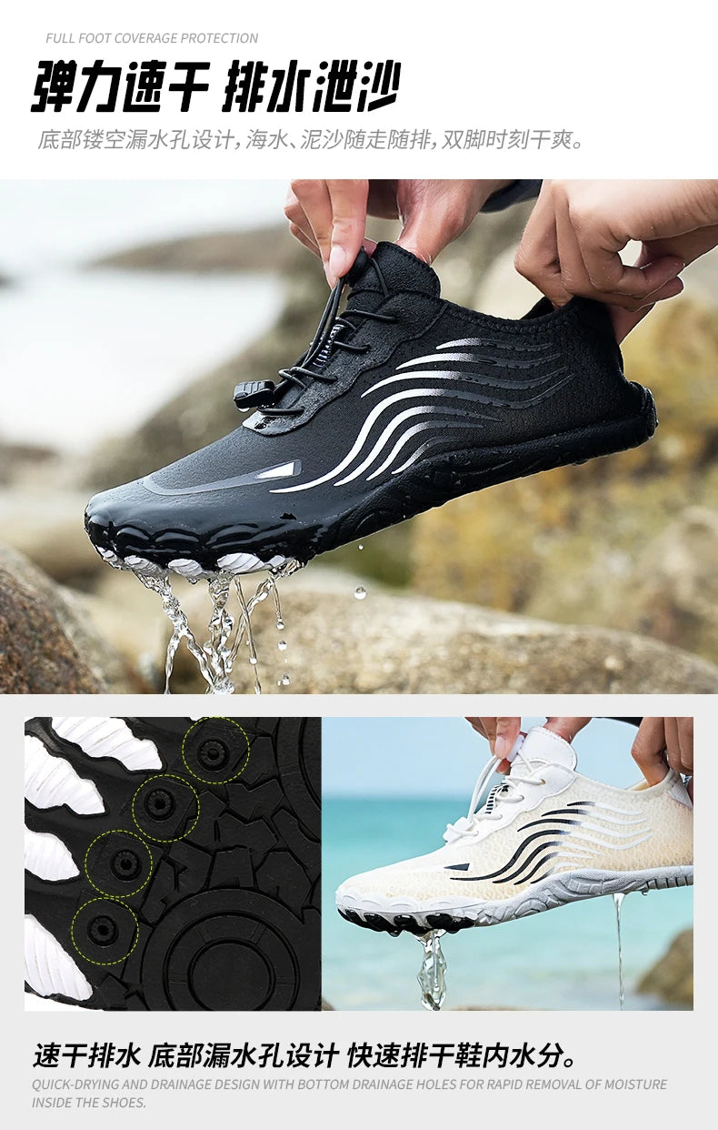Aqua Shoes For Women Men Barefoot Water Shoes Anti-Slip Quick-Drying Outdoor Beach Upstream Wading Swimming Shoe Sneakers Unisex