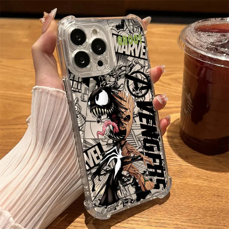 Spider Iron Man Deadpool Avengers Clear Case For iPhone 17 16 15 14 13 12 11 Pro Max 16e 17e Air 13 15 Plus XS X 7 8 Phone Cover