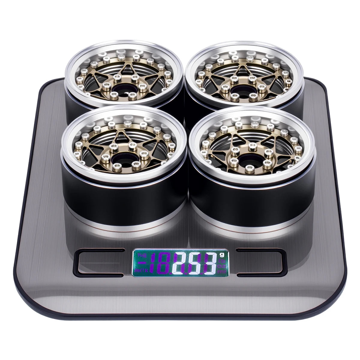 Universal CNC Aluminum 1.9" Beadlock Wheels for 1/10 RC Crawler - Fits Axial SCX10, TRX4, TRX6, Redcat Gen8, D90 Upgrade Parts