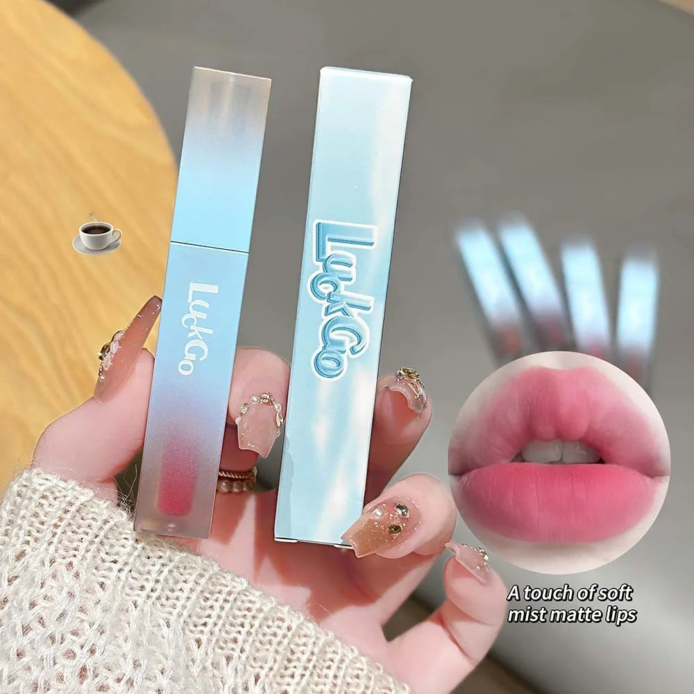 1Pc Nude Matte Lip Mud Waterproof Non-stick Pink Liquid Lipstick Long Lasting Highly Pigmented Lipgloss Tint Korean Cosmetics