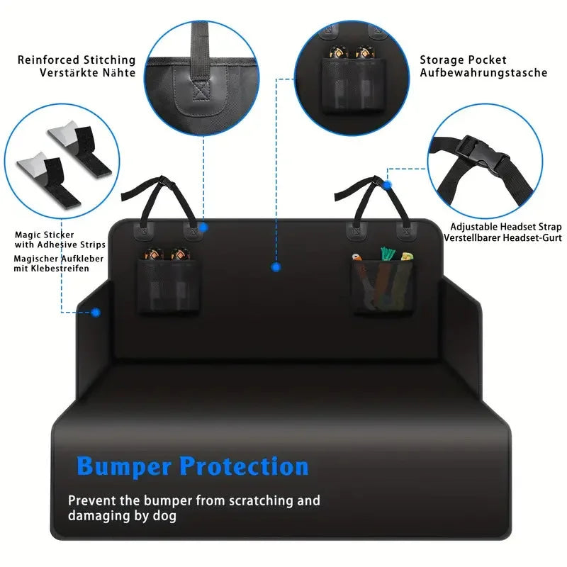 Waterproof Dog Car Seat Cover Trunk Case Dog Car Transporter Travel Mat Pad Dog Carriers Hammock For Small Medium Large Dogs