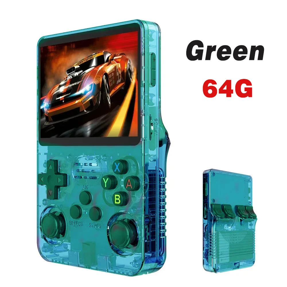 Retro R36S handheld game console 3.5-inch IPS screen Linux system 128GB portable pocket player for gaming