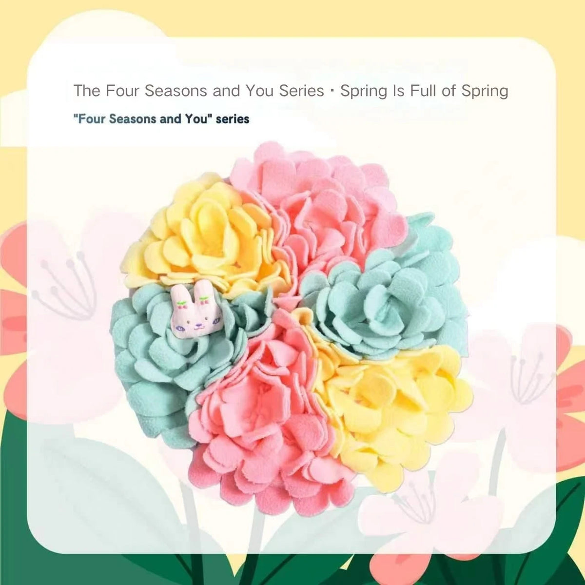 'Four Seasons and You' Series Pet Sniffing Mat Dog and Small Pet Sniffing Mat Educational Slow-Feeding Anti-Choking Food Press