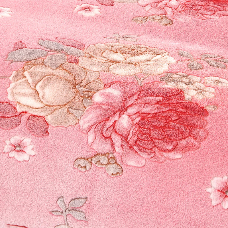 1pc Floral Style Warm Bedspread Fleece Blanket Plaid Travel Shawl Sofa Nap Blanket Home Bedsheet Manta 70X100cm Suitable For Pet
