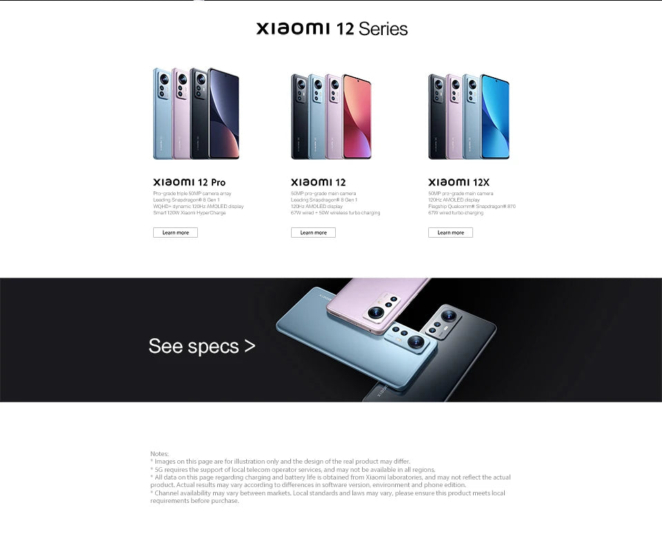 2340x1080 6.28inchs Global firmware Xiaomi 12 Smartphone  Qualcomm Snapdragon 8 Gen1  50MP 32MP Android  used phone