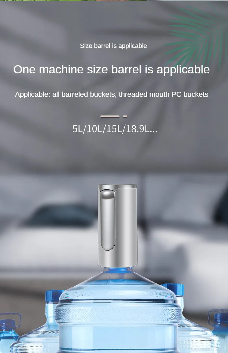 Electric Water Gallon Bottle Pump Automatic Water Dispenser Pump 19 Liters Foldable Desktop Water Bottle Pump USB Rechargeable