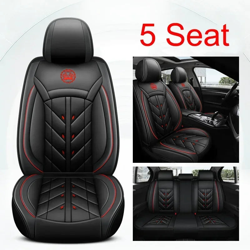 Universal Style Full Coverage Car Seat Cover for Ford Focus Mk4 Audi A6 4F W211 Skoda Kodiaq Clio 4 Car Accessories Pu Leather