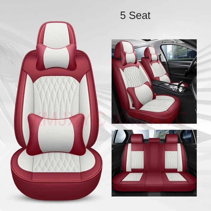 Pu Leather Universal Car Seat Cover for MITSUBISHI Outlander ASX Eclipse Lancer Pajero Sport Galant Triton Auto Accessories