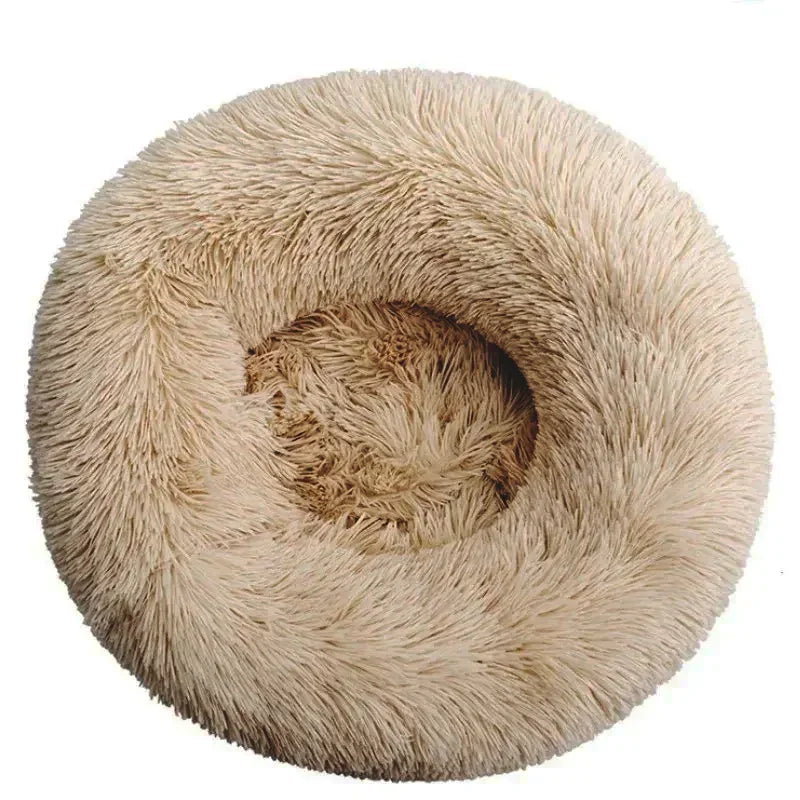 Round Winter Warm Plush Pet Bed - Washable Dog Cat Basket for Small Medium Large Pets Sofa Cushion
