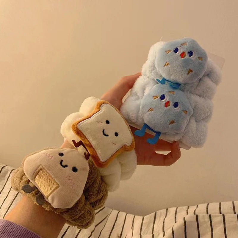 〔KaKa〕Cute Face Wash Hair Band Wrist Band Hand Wash Moisture-proof Sleeves Warm Wrist Guard Rinse Water Absorbent And Waterproof