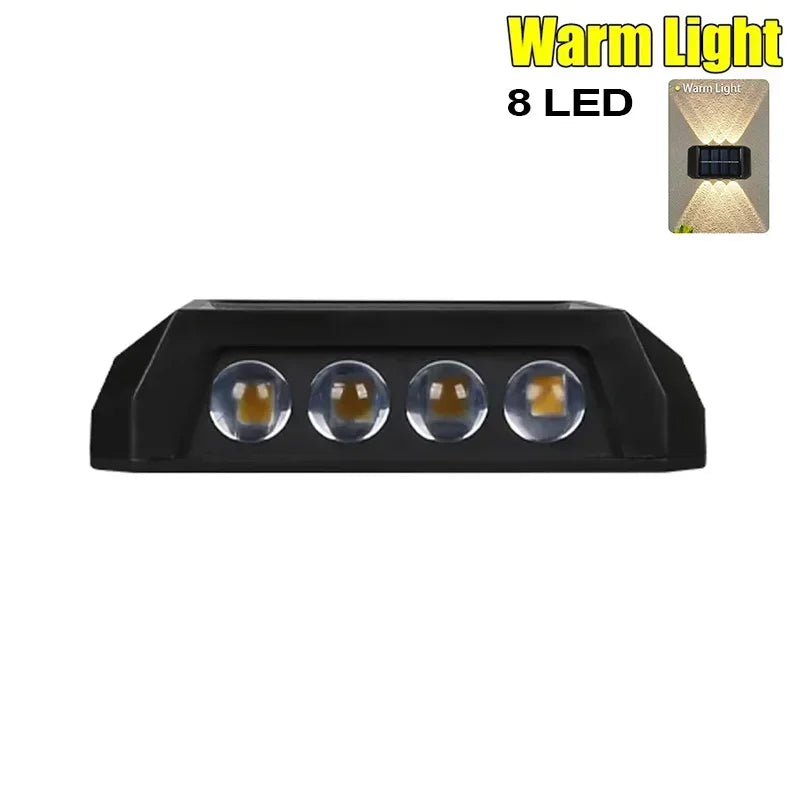 4/6/8 LED Solar Double-headed High Brightness Wall Lights Garden Lights Door Sign Wall Lights Outdoor Waterproof Wall Decor Led