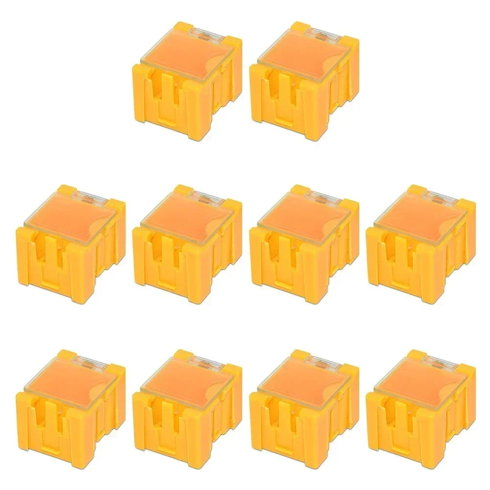10pcs Electronic Component Container Cases Mini Storage Boxes Kit Plastic Mini Tool Box For Chip Screws Nuts 31.5x21.5x25mm