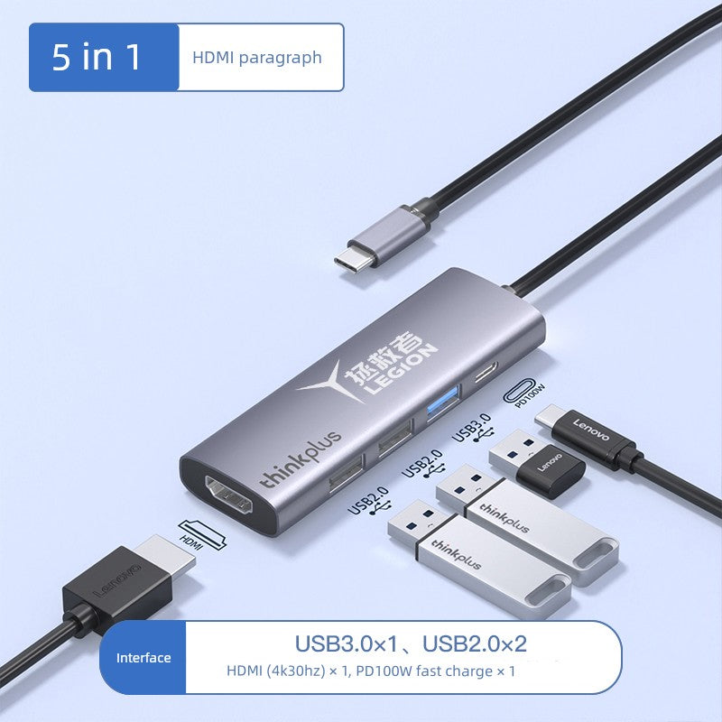 Lenovo Saver USB Cast Screen Network Cable Expansion Dock