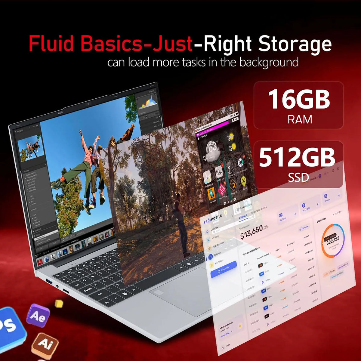 New 15.6" Gaming Laptop Intel Core I9 10980HK/9900 IPS 4K Gamer Computer 16GB RAM 1TB SSD M.2 Windows 11 Pro Office Notebook PC