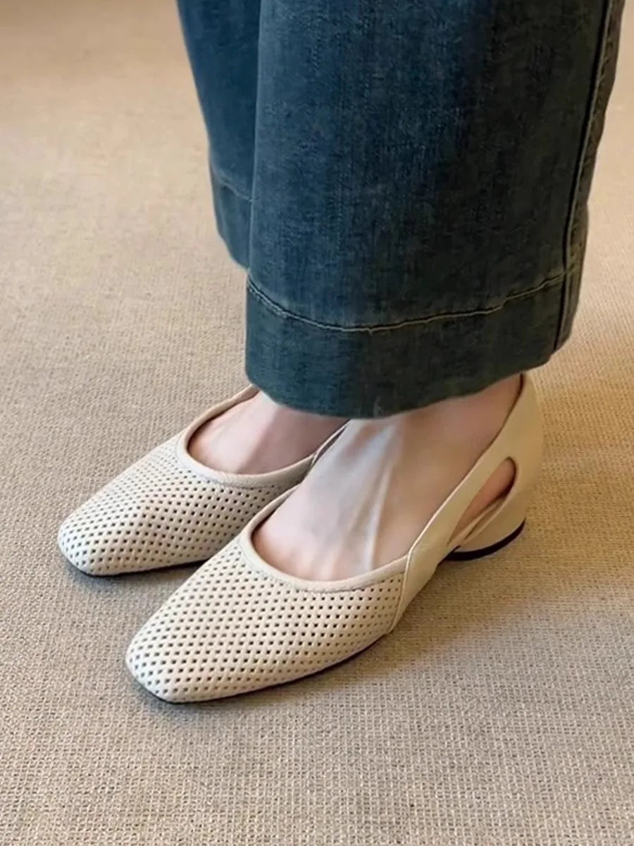 Ladies Shoes 2025 Fashion Shallow Women's High Heels New Slip-on Casual Hot Sale Soft Bottom Best Seller Flat Low Heels Zapatos
