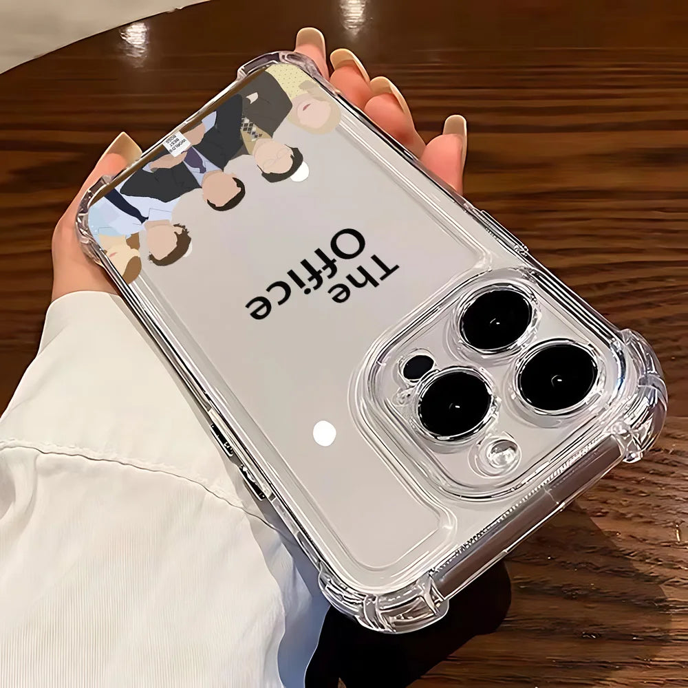 The O-Offices TV Show New Phone Case for IPhone 16 15 14 13 12 11 Mini Pro Max X XR XSMax 7 8 Plus Anti Fall Transparent Cover