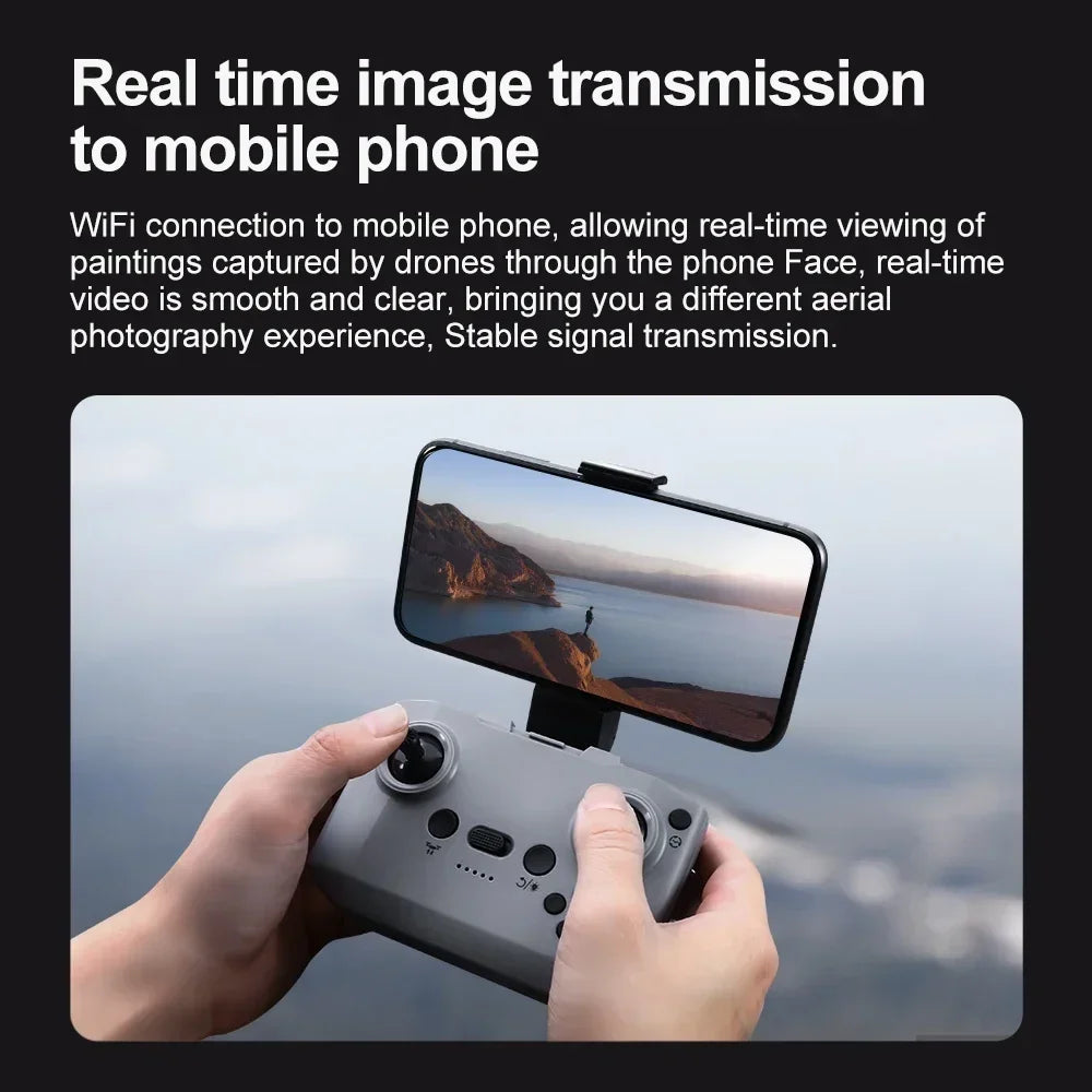 New Mini Drone V66 with 180° Adjustable 4K HD WiFi Camera LED Light Pocket RC Quadcopter Obstacle Avoidance for Adults Kids