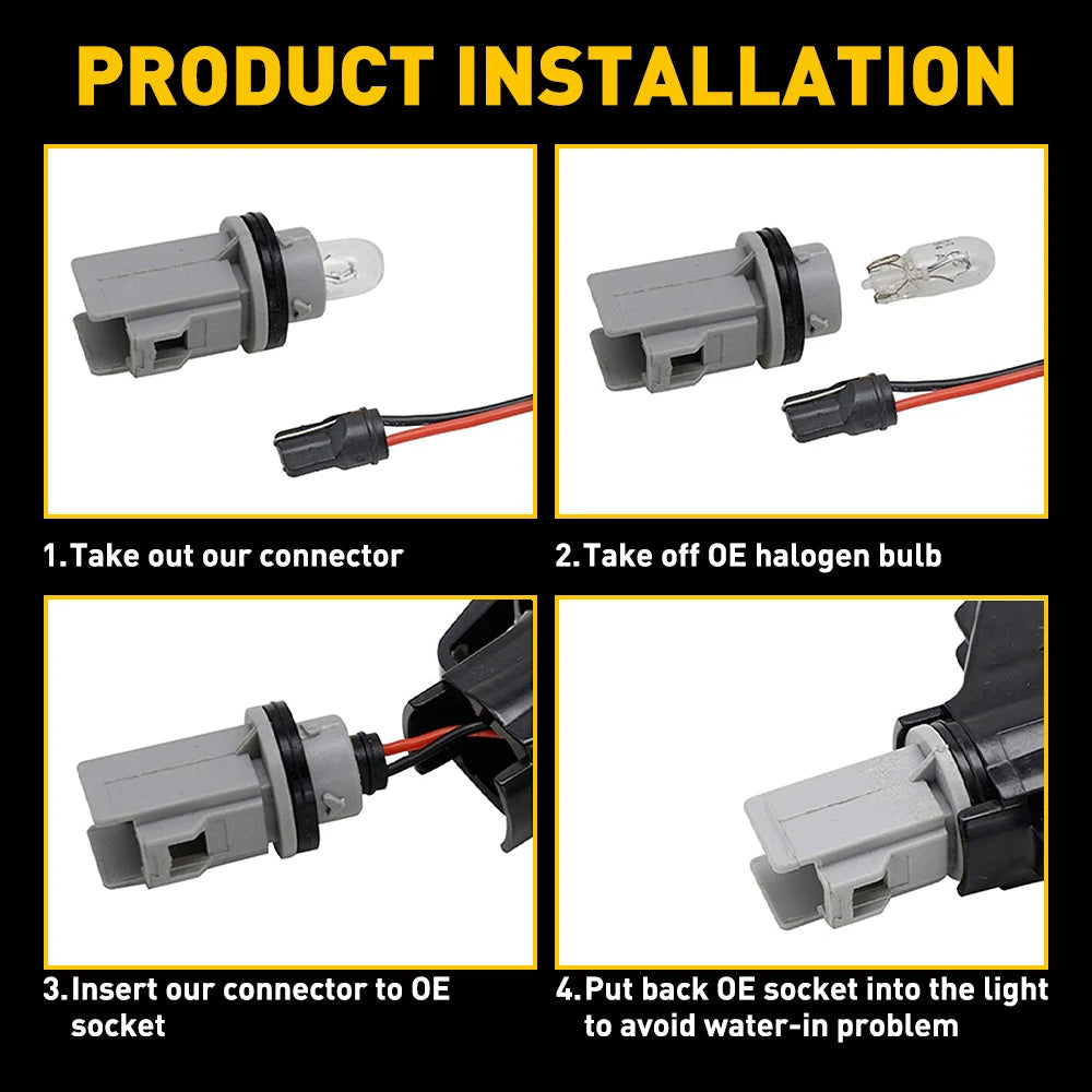 2/4Pcs LED Bumper Side Smoked Marker Light for Chevy Camaro 2010 2011 2012 2013 2014 2015 Yellow Red Front Rear LED Fender Lamps