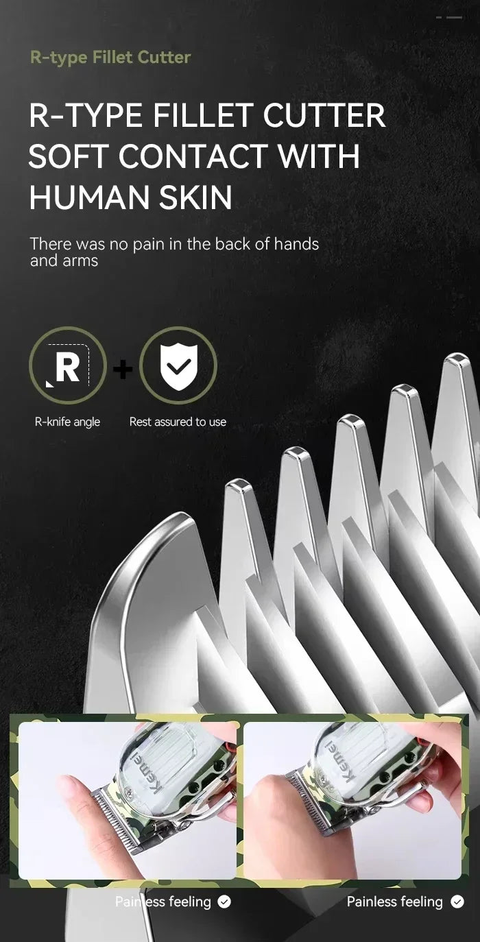 Kemei Hair Clippers Kit or Blade Rechargeable Electric Hair Trimmer Barber Professional Shaver for Men KM-1926 KM-1928 KM-TX7