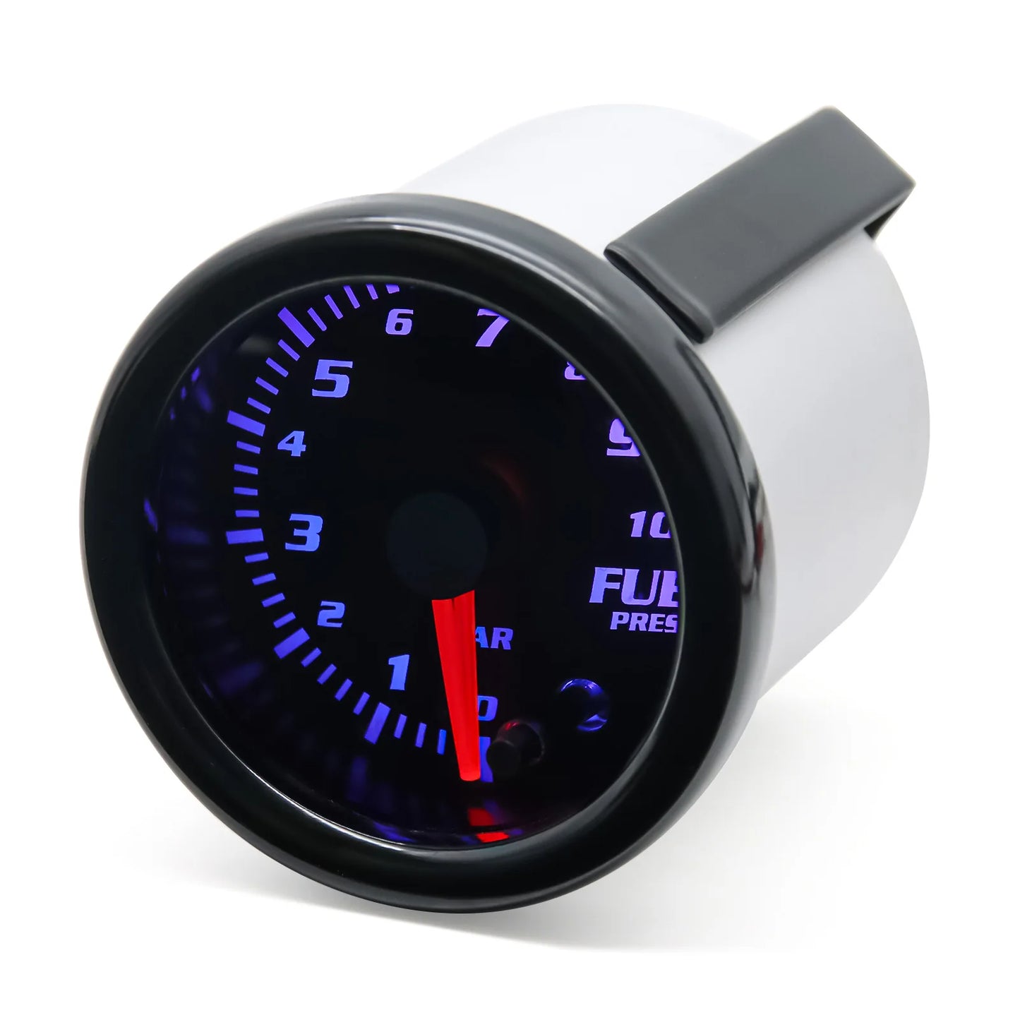 HD 52mm Fuel Press Gauge with Fuel Pressure Sensor 1/8NPT 0~10 Bar 7 Colors Backlight Fuel Pressure Gauge Car Oil Pressure Meter